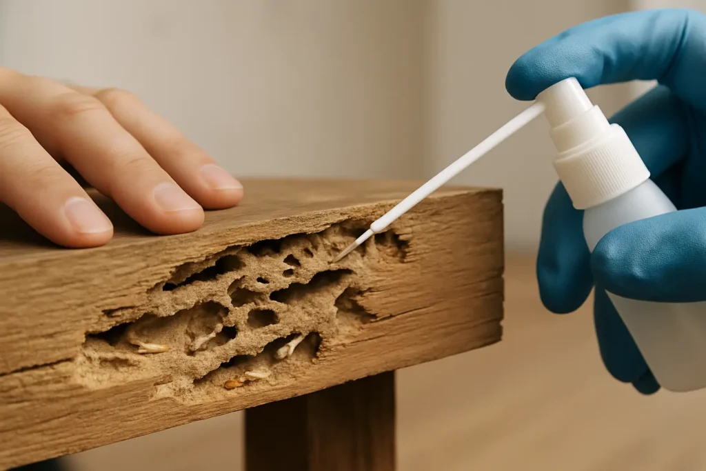 Madera hueca por termitas: señales y solución