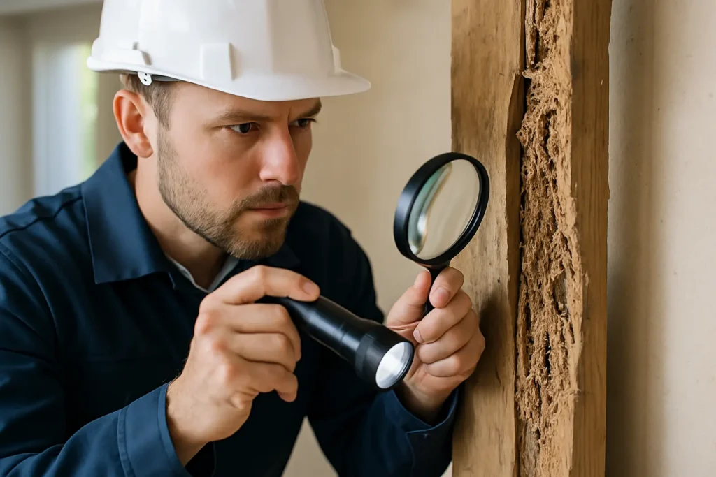 Diagnóstico profesional de termitas: qué mira un experto